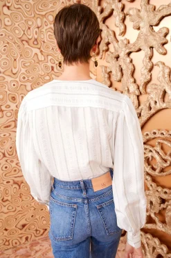 Cheap Ulla Johnson Adelaide Blouse Chalk