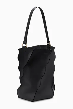 Outlet Ulla Johnson Adria Pleated Wave Bucket Noir