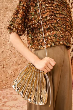 Store Ulla Johnson Adria Pleated Wave Crossbody Platino