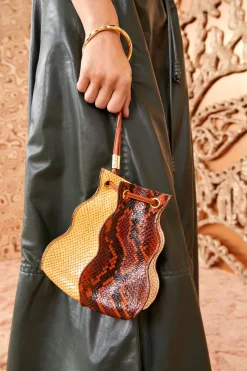 Shop Ulla Johnson Adria Pleated Wave Pochette Agate