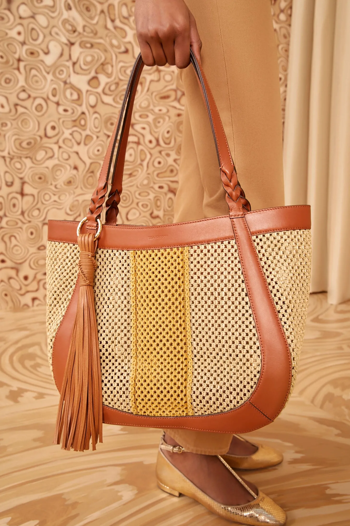 Online Ulla Johnson Albers East West Tote Raffia Stripe