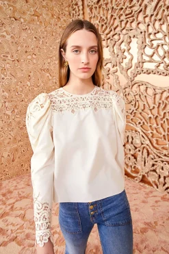 Hot Ulla Johnson Aura Blouse Pearl