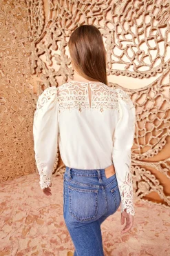 Hot Ulla Johnson Aura Blouse Pearl