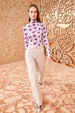 New Ulla Johnson Aurelia Turtleneck Wisteria