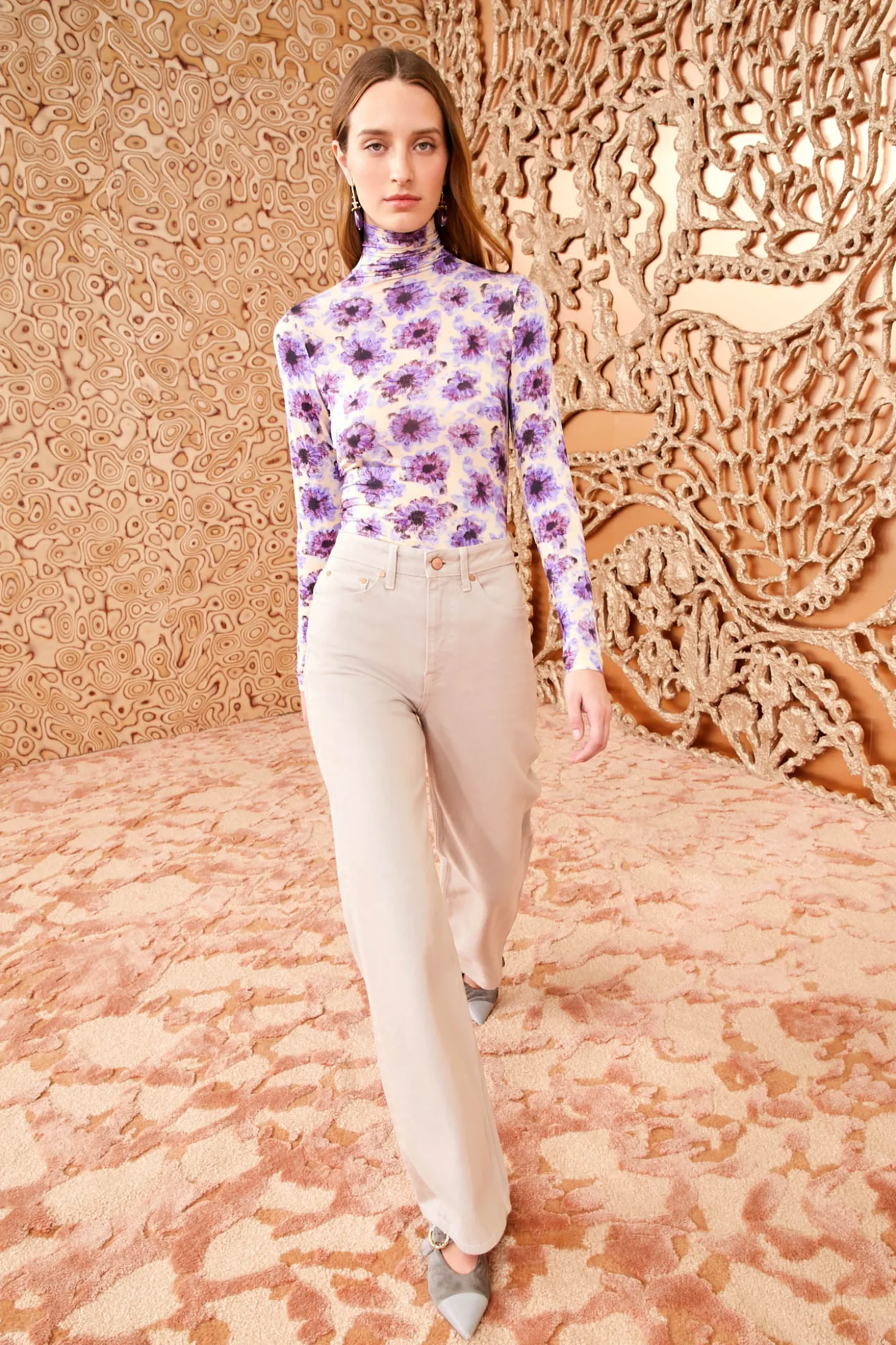 New Ulla Johnson Aurelia Turtleneck Wisteria