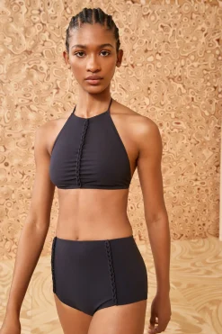 Sale Ulla Johnson Beth Bikini Top Noir