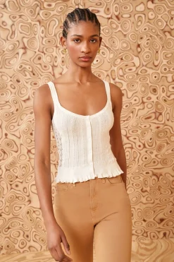 Clearance Ulla Johnson Callie Top Alabaster