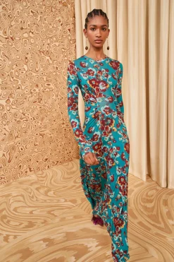 Sale Ulla Johnson Ceryse Dress Jade Floral