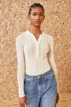 Online Ulla Johnson Delia Top Alabaster