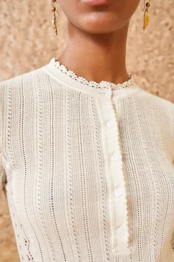 Online Ulla Johnson Delia Top Alabaster