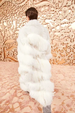 Online Ulla Johnson Emrys Shearling Coat Ivory Patchwork