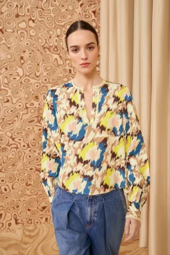 Sale Ulla Johnson Greta Blouse Citrus Blossom