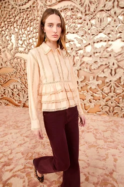 Fashion Ulla Johnson Harper Blouse Petal