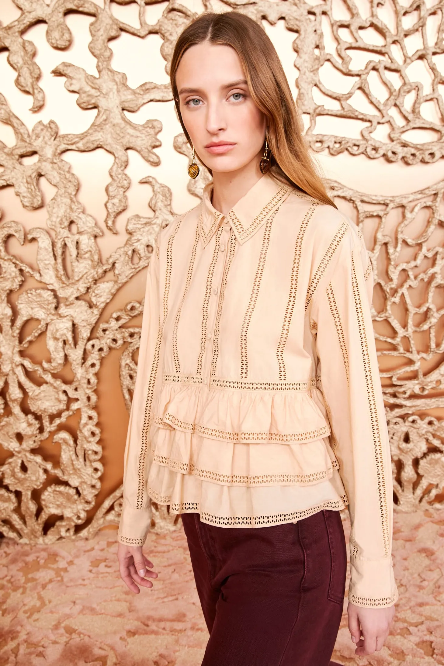 Fashion Ulla Johnson Harper Blouse Petal