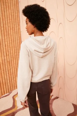 Online Ulla Johnson Iggy Hoodie Oatmeal Melange