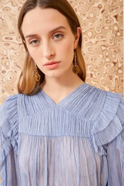 Best Sale Ulla Johnson Isolde Blouse Slate