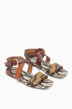 Sale Ulla Johnson Iyla Flat Python Colorblock
