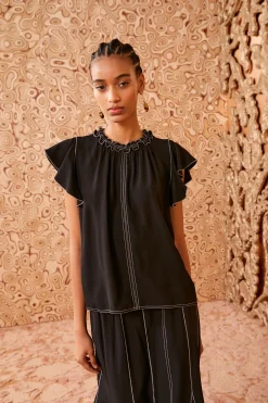 New Ulla Johnson Julia Top Noir