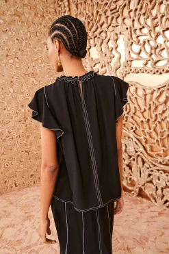 New Ulla Johnson Julia Top Noir