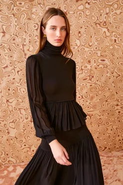 Sale Ulla Johnson Liana Turtleneck Noir