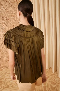 Discount Ulla Johnson Liv Top Olive