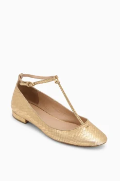 Flash Sale Ulla Johnson Louise Mary Jane Ballet Flat Gold Python