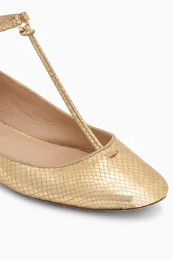 Flash Sale Ulla Johnson Louise Mary Jane Ballet Flat Gold Python
