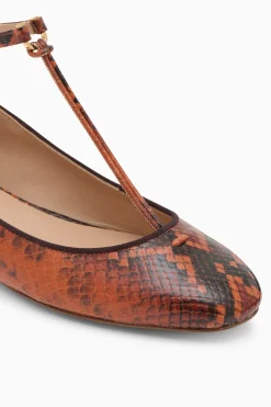 Discount Ulla Johnson Louise Mary Jane Ballet Flat Sunset Python
