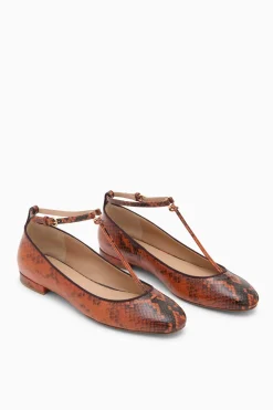 Discount Ulla Johnson Louise Mary Jane Ballet Flat Sunset Python