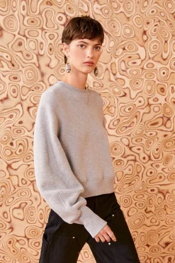 Best Sale Ulla Johnson Lumi Pullover Heather Grey