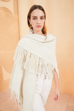 New Ulla Johnson Martina Shawl Cream