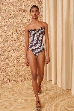 Online Ulla Johnson Menorca Maillot Pietra