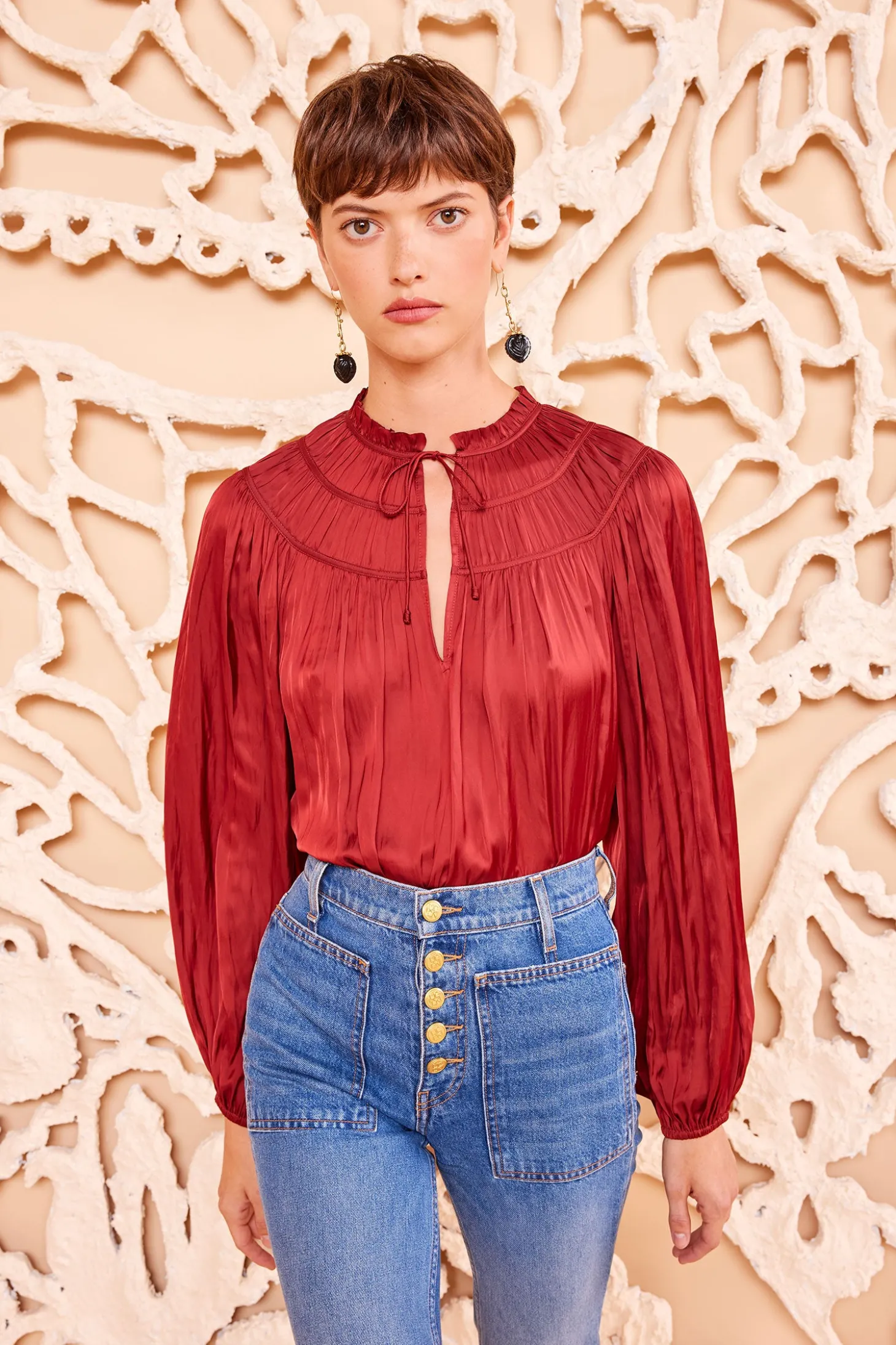 Best Ulla Johnson Mia Blouse Claret