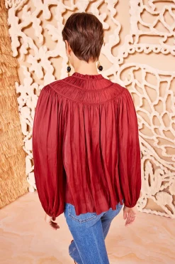 Best Ulla Johnson Mia Blouse Claret