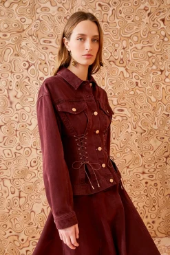 Cheap Ulla Johnson Naomi Jacket Claret Wash