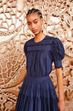 Shop Ulla Johnson Nara Top Midnight