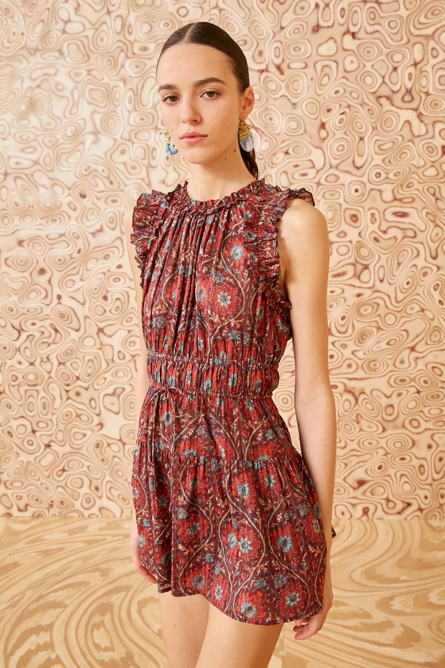 Fashion Ulla Johnson Orla Romper Pomegranate