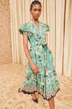 Outlet Ulla Johnson Ottilie Dress Seafoam