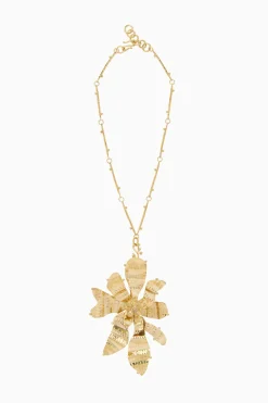 Store Ulla Johnson Oversized Floret Pendant Brass