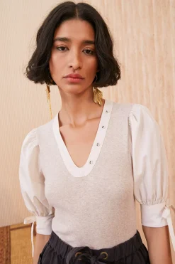 Shop Ulla Johnson Pia Top Oatmeal