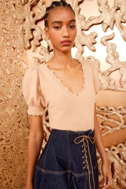 Best Ulla Johnson Polline Top Camel