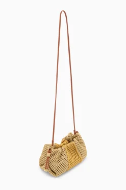 Clearance Ulla Johnson Remy Mini Soft Clutch Raffia Stripe