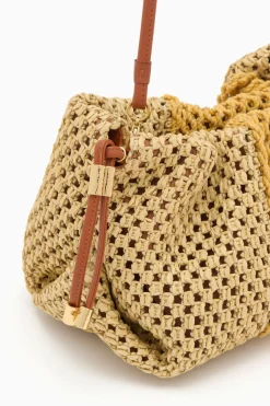 Clearance Ulla Johnson Remy Mini Soft Clutch Raffia Stripe