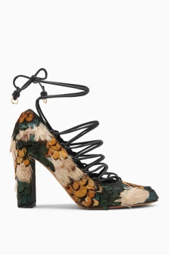 Fashion Ulla Johnson Rosalia Feather Lace Up High Heel Pato