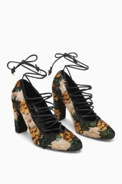 Fashion Ulla Johnson Rosalia Feather Lace Up High Heel Pato