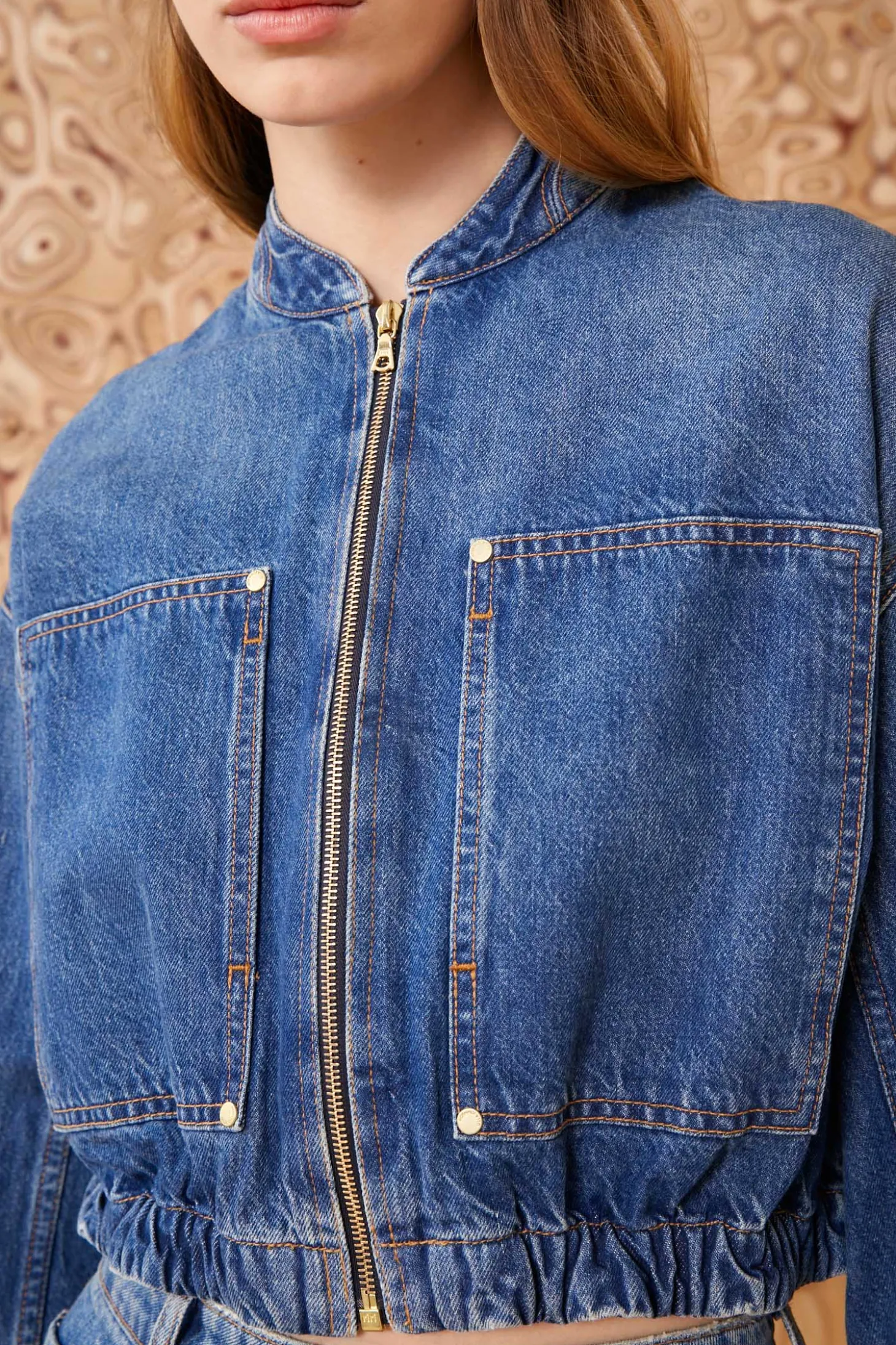 New Ulla Johnson The Alessa Jacket Danube Medium Indigo Wash