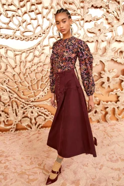 Flash Sale Ulla Johnson The Estelle Skirt Claret Wash