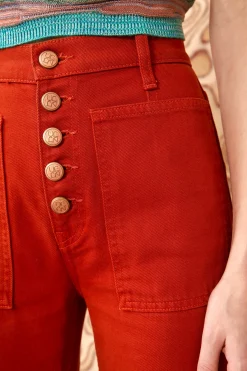 Cheap Ulla Johnson The Lou Jean Red Ochre Wash