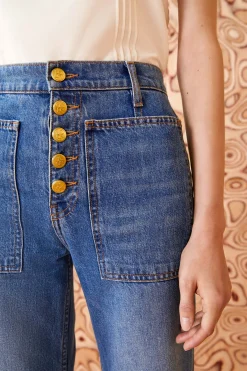 Outlet Ulla Johnson The Lou Jean Danube Medium Indigo Wash