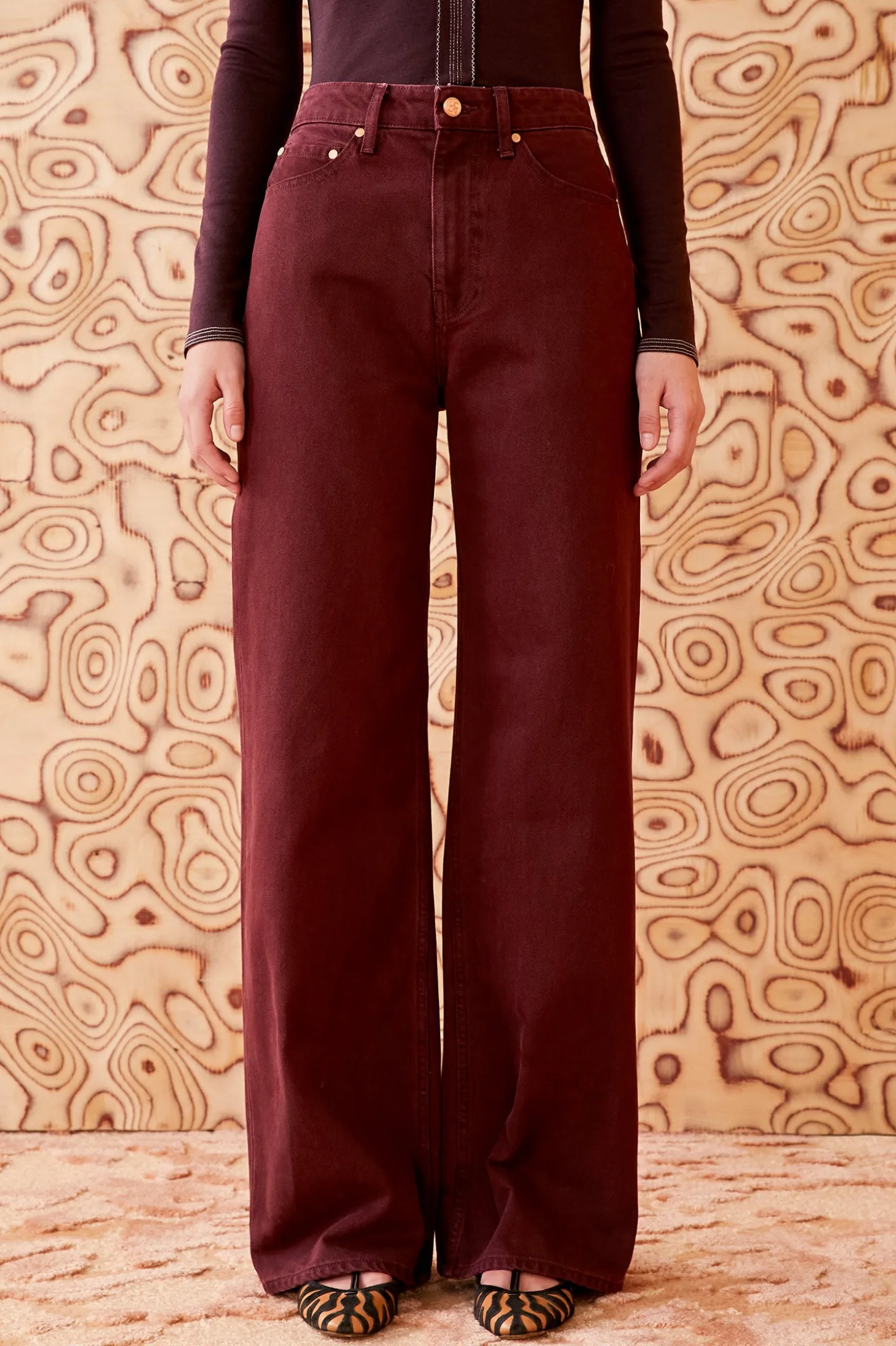 Cheap Ulla Johnson The Willow Jean Claret Wash